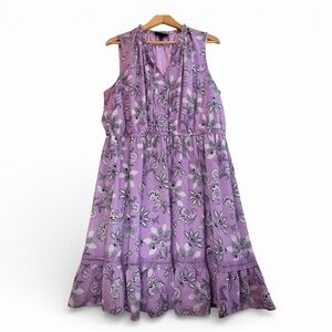 Lane Bryant Lavender Fit and Flair Pretty Purple floral print Dress 18W